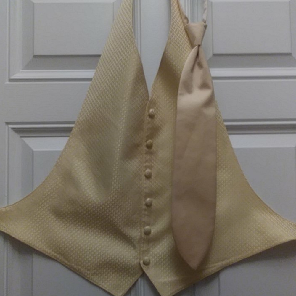 Yellow Tuxedo Vest and Tie set